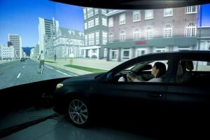 Man hinh LED mo phong lai xe